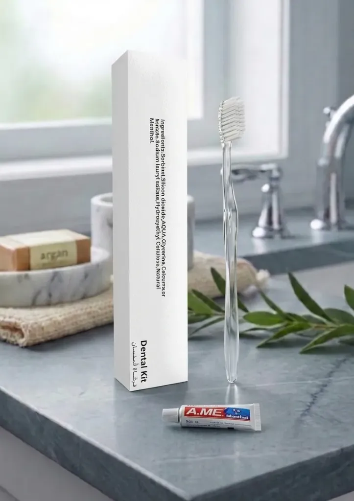 Dental Kit, Travel-Friendly Hotel Amenity with Disposable Toothbrush & 3g Toothpaste in White Box