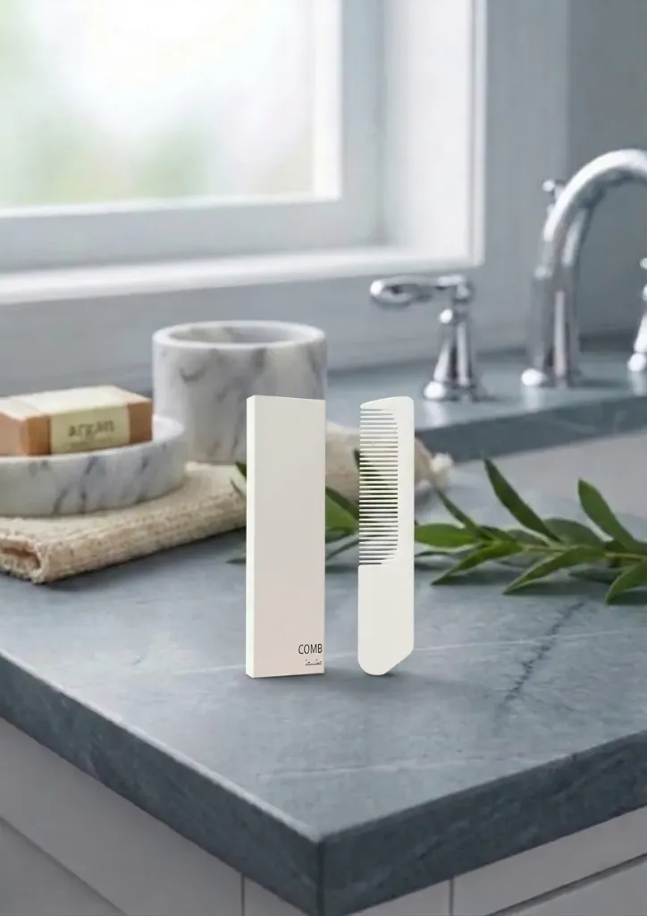 Hotel Comb, Essential Travel Grooming Amenity for Guest Rooms.