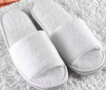 Terry Velour Open Toe Slipper