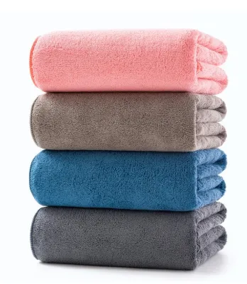 Solid Color Borderless Bath Towels – 100% Cotton, 600 GSM, Luxuriously Soft and Highly Absorbent