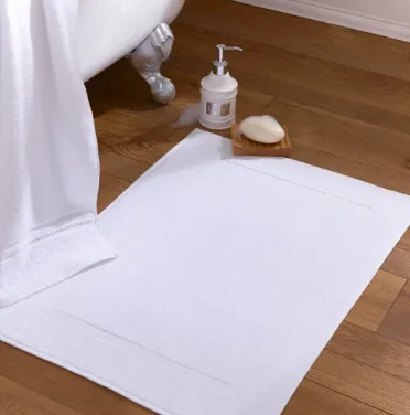 Pure White Frame Border Design Anti-Slip Bath Mats