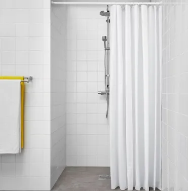 Water-Repellent 100% Polyester Shower Curtain – Machine Washable,  Available in a Range of Stunning Colors