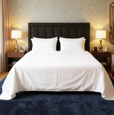 Pure White 100% Cotton Flat Sheets – Available in Multiple Sizes