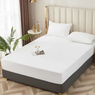 Premium Pure White Polycotton Fitted Bed Sheet – Choose from 144 to 300 Thread Counts and  Multiple Sizes for Luxurious Comfort.