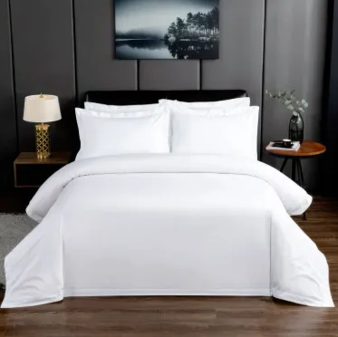 Pure White Polycotton Duvet Cover with Flap – Available in 144 to 300 Thread Counts and  Multiple Sizes