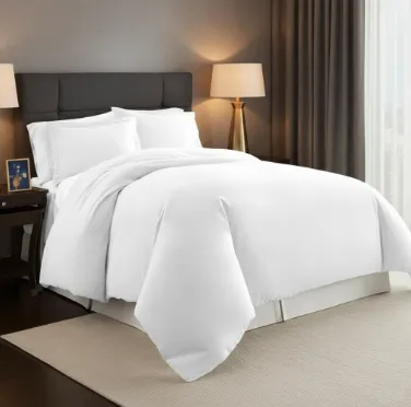 Stripe 100% Cotton Duvet Cover with Corner Slings – Elegant 0.5, 1 & 3 CM Stripes in White,  300 Thread Counts and Multiple SizE