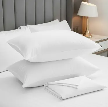 Pure White 100% Cotton Pillow Covers – Available in 300 Thread Counts and Multiple Sizes