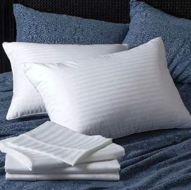 Stripe Polycotton Pillow Cover with Flap – Elegant 0.5, 1 & 3 CM Stripes, 300 Thread Count,  Available in Multiple Sizes and Colors