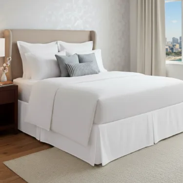 Pure White Bed Skirtings, in an array of Sizes for Unparalleled Fit.