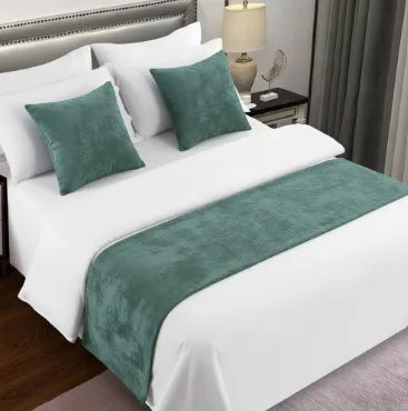 Solid Double-Sided Bed Runner – Soft Chenille Fabric, Fade-Resistant and Durable,  Available in Multiple Sizes for a Perfect Fit