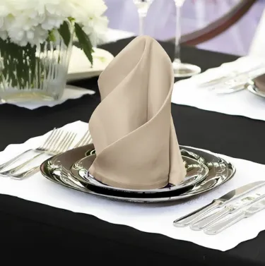 Pure Solid Color Napkins - Damask Material in an Array of Colors & Sizes