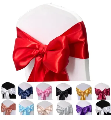 Satin Banquet Chair Bows - Unveil a Spectrum of Stylish Shades & Designs.