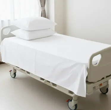 Hospital Pure White 100% Cotton Flat Sheets - Available in 220 & 300 Thread Counts for Ultimate Comfort