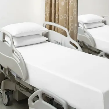 Hospital Pure White 100% Cotton Fitted Sheet - Available in 220 & 300 Thread Count for Ultimate Comfort.