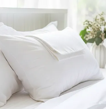 Pure White Polycotton Pillow Covers – Available in Thread Counts 144 to 300 anMultiple Sizes