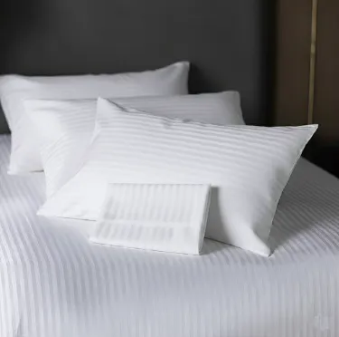 Stripe 100% Cotton Pillow Covers – Elegant 0.5, 1 & 3 CM Stripes in White, 300 Thread Count,  Available in Multiple Sizes
