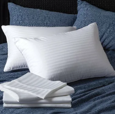 Stripe Polycotton Pillow Cover with Flap – Elegant 0.5, 1 & 3 CM Stripes, 300 Thread Count,  Available in Multiple Sizes and Colors